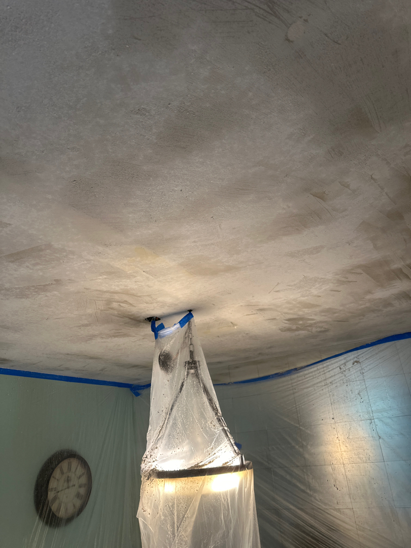 Popcorn ceiling removal in progress Tucson
